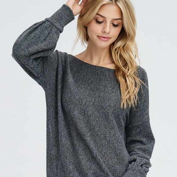 Brick Boat Neck Knit Sweater - Picture 7 of 8